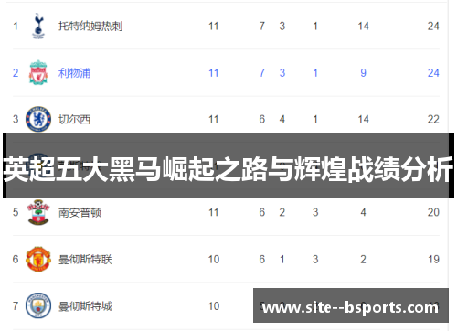英超五大黑马崛起之路与辉煌战绩分析